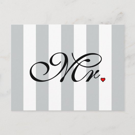 Carte Postale M. Husband Groom Cliquez pour Customiser des bande (Devant)