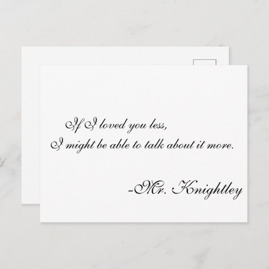 Carte Postale M. Knightly (Devant / Derrière)