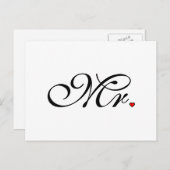 Carte Postale M. Mari A Groom Ses Nouvelles Mauvaises Maisons (Devant / Derrière)