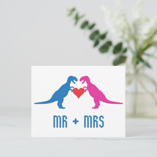 Carte Postale M.+Mme - Love Dinosaures (Debout devant)