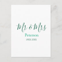 M. & Mme nom de famille année de mariage fiançaill