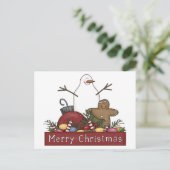 Carte Postale M. & Mme Snowman (Debout devant)