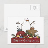 Carte Postale M. & Mme Snowman (Devant / Derrière)