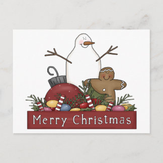 Carte Postale M. & Mme Snowman
