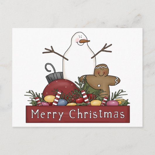 Carte Postale M. & Mme Snowman (Devant)