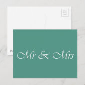 Carte Postale M. & Mme Typographie (Devant / Derrière)