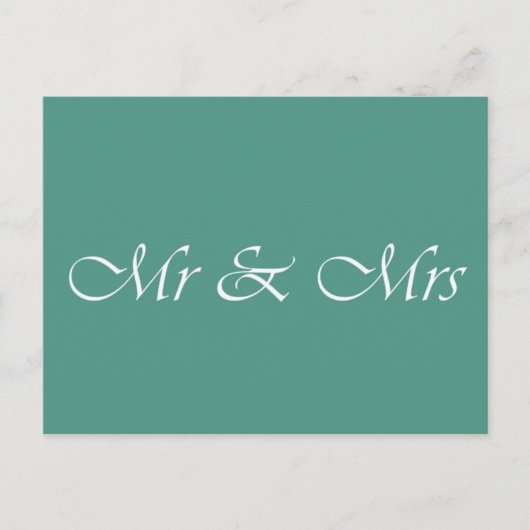 Carte Postale M. & Mme Typographie (Devant)