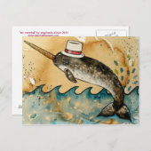 Carte Postale m. narhwal (Devant / Derrière)