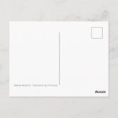 Carte Postale "M" pour Monarch (Dos)