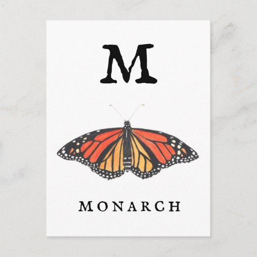 Carte Postale "M" pour Monarch (Devant)
