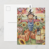 Carte Postale "M. Scarecrow" - Belle illustration d'Halloween (Devant / Derrière)