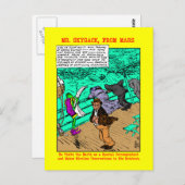 Carte Postale M. Skygack observe les passagers malades du mal de (Devant / Derrière)