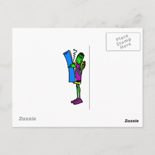 Carte Postale M. Skygack observe les passagers malades du mal de (Dos)