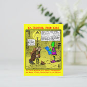 Carte Postale M. Skygack observe un ivrogne (Debout devant)