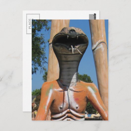 Carte Postale M. Snake AKA Cobra Head ... Enfer bouddhiste (Devant / Derrière)