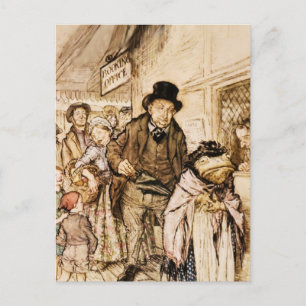 Carte Postale M. Toad achète un billet par Arthur Rackham