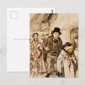 Carte Postale M. Toad achète un billet par Arthur Rackham (Devant / Derrière)