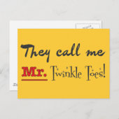 Carte Postale M. Twinkle Toes Ballet Cadeaux (Devant / Derrière)