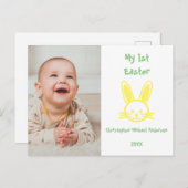 Carte Postale Ma 1ère photo de bébé de Pâques (Devant / Derrière)