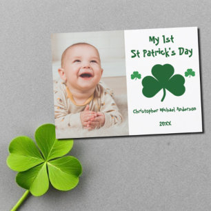 Carte Postale Ma 1ère St Patrick's Day Baby Photo