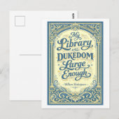 Carte Postale "Ma bibliothèque" Shakespeare (Devant / Derrière)