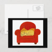 CARTE POSTALE MA CHAISE ROUGE COSY (Devant / Derrière)