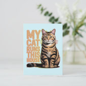 Carte Postale Ma citation drôle d'amour de chat (Debout devant)