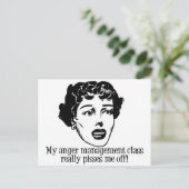 Carte Postale Ma Classe De Gestion De La Colère M'Empêche Vraime (Debout devant)