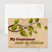 Carte Postale "Ma conscience" Motivation Confirmation (Devant / Derrière)