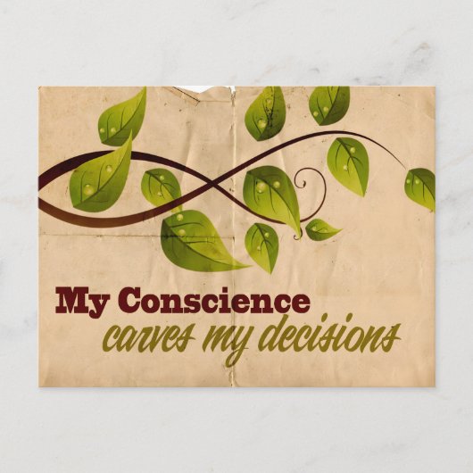 Carte Postale "Ma conscience" Motivation Confirmation (Devant)