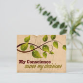 Carte Postale "Ma conscience" Motivation Confirmation (Debout devant)