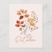 Carte Postale Ma Couleur Favorite Est Octobre (Devant)