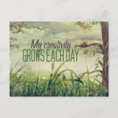 Carte Postale "Ma créativité grandit" Motivation Affirmation (Devant)