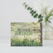 Carte Postale "Ma créativité grandit" Motivation Affirmation (Debout devant)