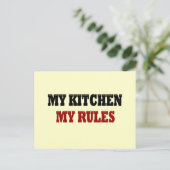 Carte Postale Ma cuisine Mes règles (Debout devant)