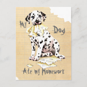 Carte Postale Ma Dalmatie Mange Mes devoirs