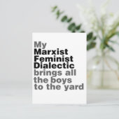 Carte Postale Ma dialectique féministe marxiste amène tous les g (Debout devant)