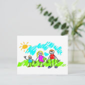 Carte Postale Ma famille (Debout devant)