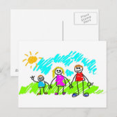 Carte Postale Ma famille (Devant / Derrière)