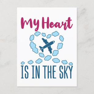 Carte Postale Ma Femme Pilote Est Dans Le Ciel