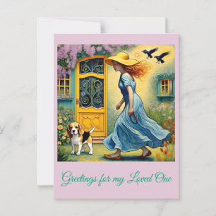 CARTE POSTALE " MA FIDÈLE COMPAGNIE "