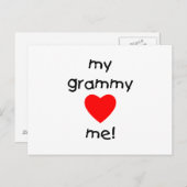 Carte Postale ma grammy m'aime (Devant / Derrière)