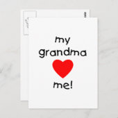Carte Postale ma grand-mère m'aime (Devant / Derrière)