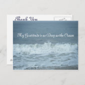 Carte Postale Ma gratitude est aussi profonde que l'océan ! Merc (Devant / Derrière)