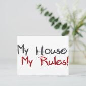 Carte Postale Ma maison Mes règles (Debout devant)