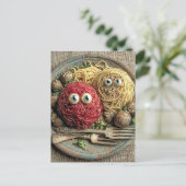 Carte Postale Ma nourriture me regarde (Debout devant)