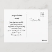 Carte Postale Ma petite amie Joyeux Noël Voeux de Noël (Dos)