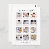 Carte Postale Ma Première Année (Devant / Derrière)