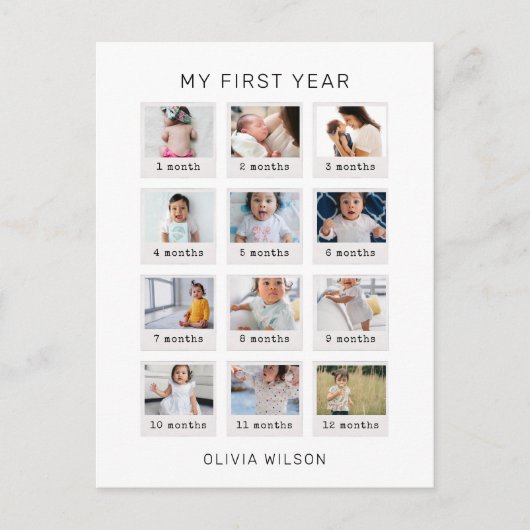 Carte Postale Ma Première Année (Devant)