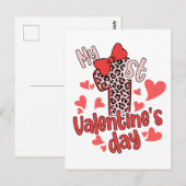 Carte Postale Ma première Saint-Valentin (Devant / Derrière)
